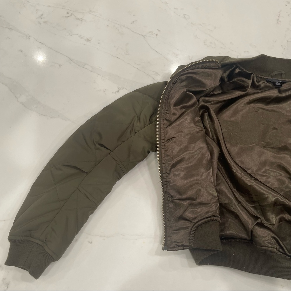 Aqua green lined bomber jacket - Picture 12 of 16